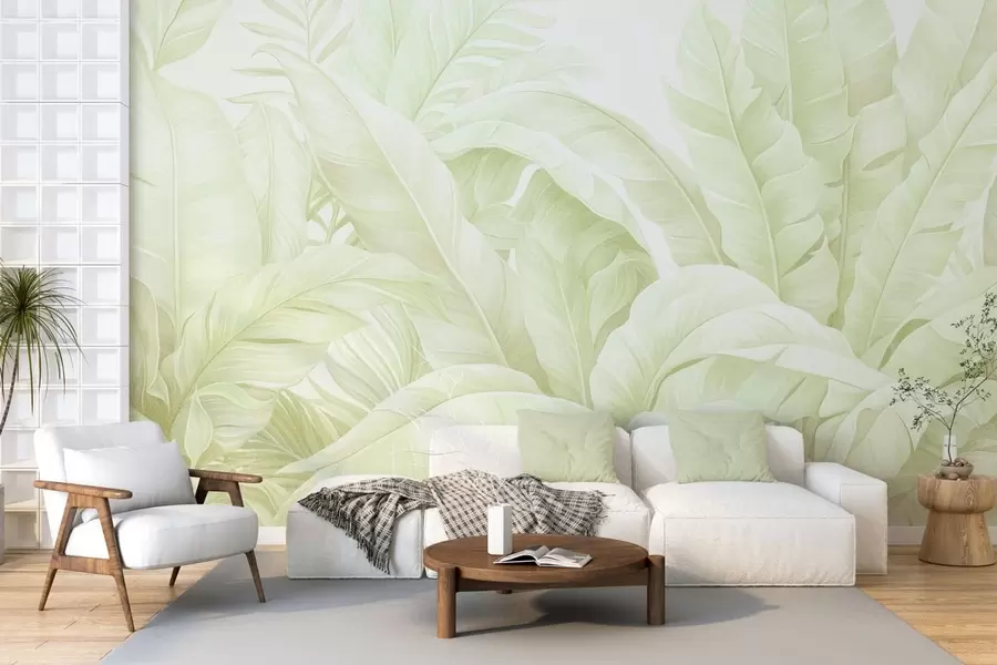 murales Hojas tropicales vintage w05518v1