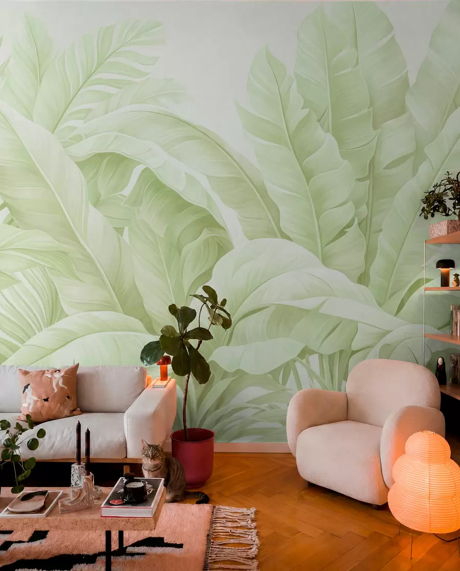 murales Hojas tropicales vintage w05518v1