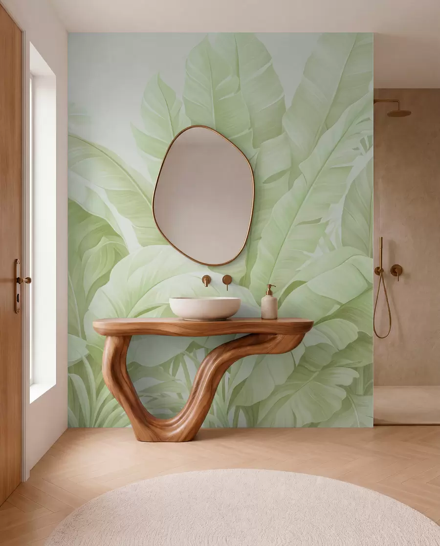 wall murals Vintage tropical leaves w05518v1