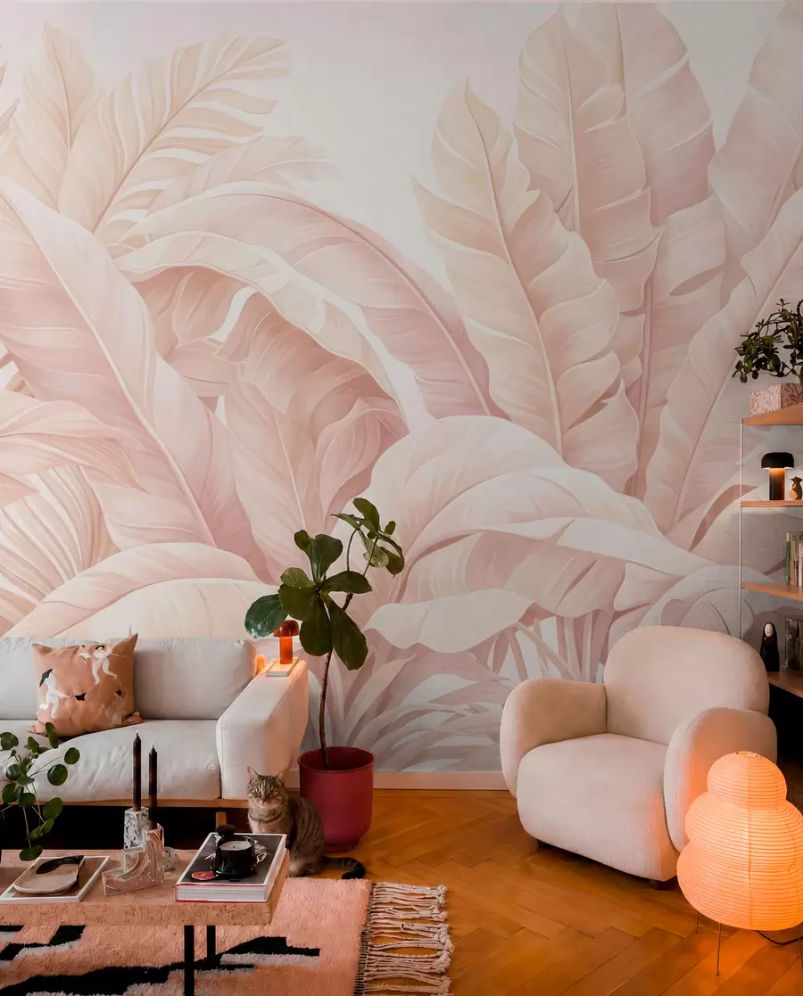 Wall Mural Photo Wallpaper Vintage tropical leaves w05518v2