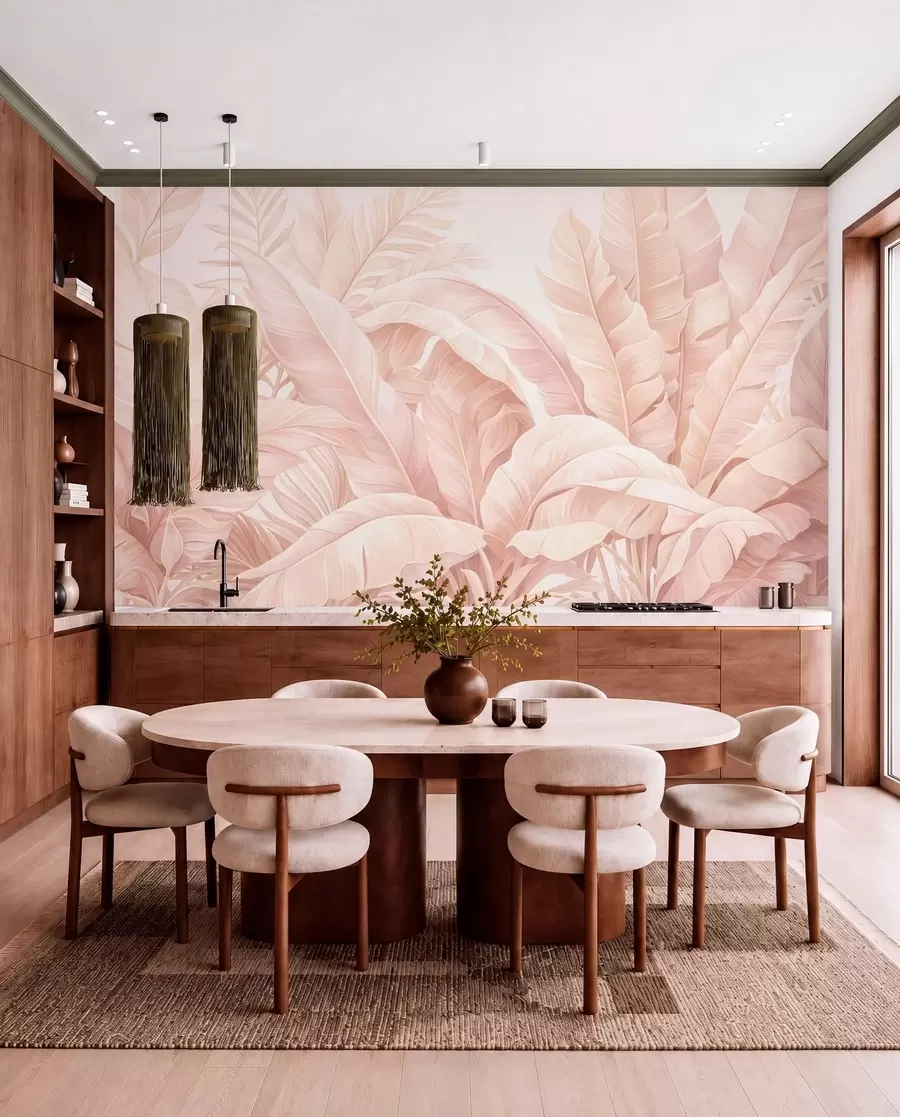 Wall Mural Photo Wallpaper Vintage tropical leaves w05518v2