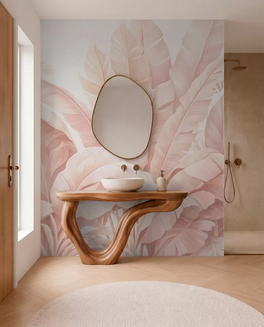 wall murals Vintage tropical leaves w05518v2