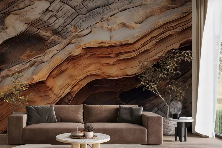 peintures murales Texture de bois sombre et riche w05520