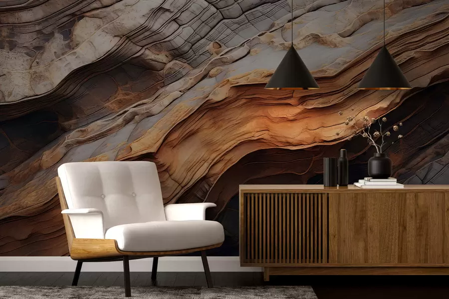 peintures murales Texture de bois sombre et riche w05520