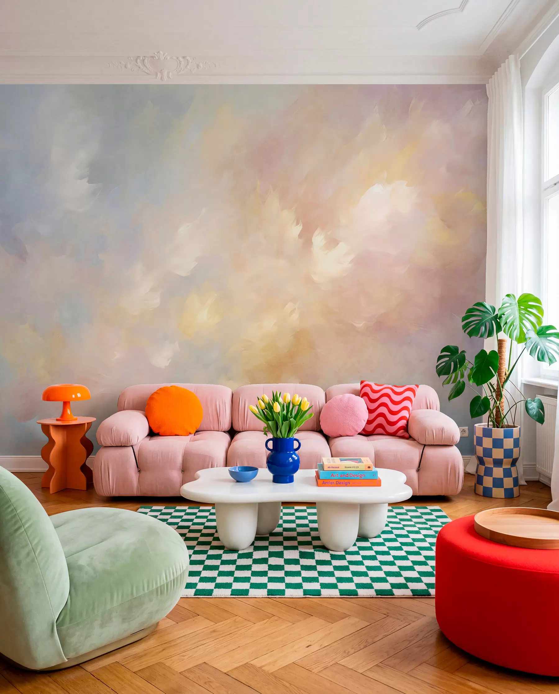 Wall Mural Photo Wallpaper Painted Clouds of Color w05522