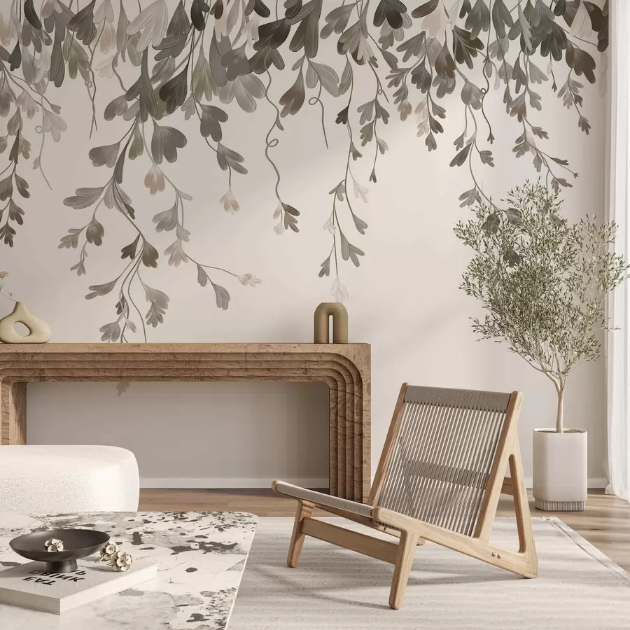 Wall Mural Photo Wallpaper Delicate hanging leaves w05526