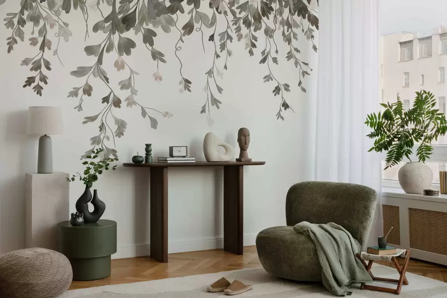 peintures murales Feuilles délicates retombantes w05526