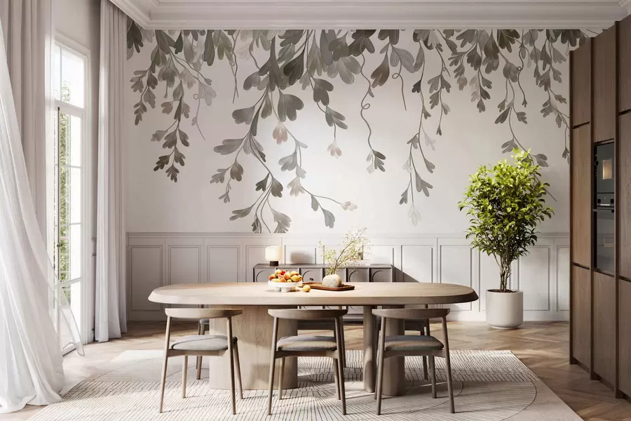 murales Hojas delicadas que cuelgan w05526