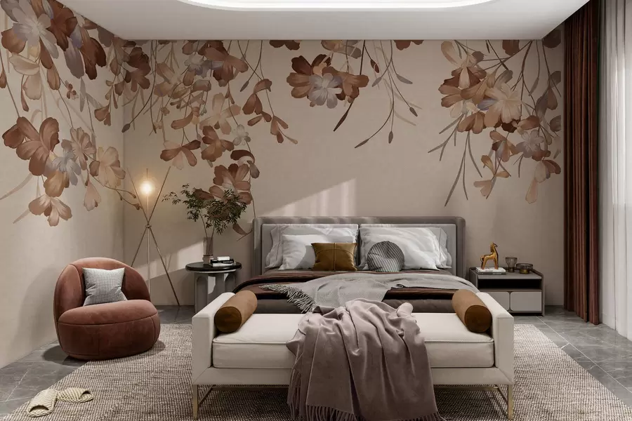 murales Hojas colgadas en la pared w05530