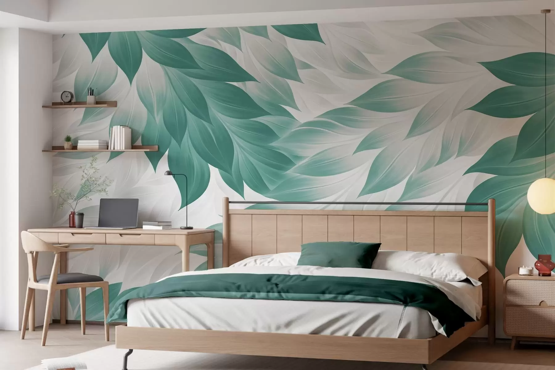 Wall Mural Photo Wallpaper Sharp abstract leaves w05531