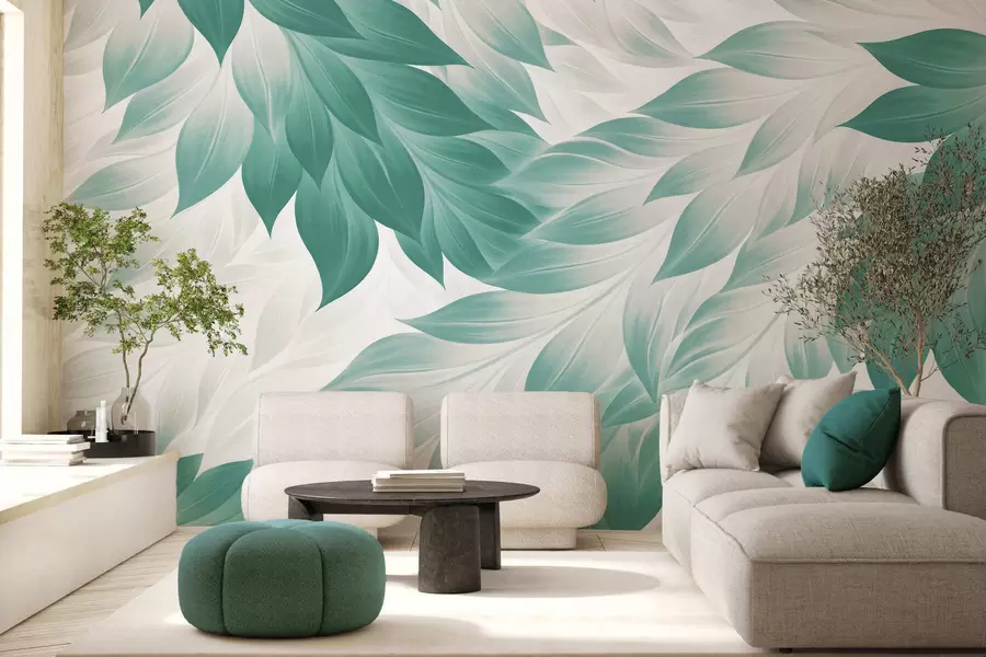 Wall Mural Photo Wallpaper Sharp abstract leaves w05531
