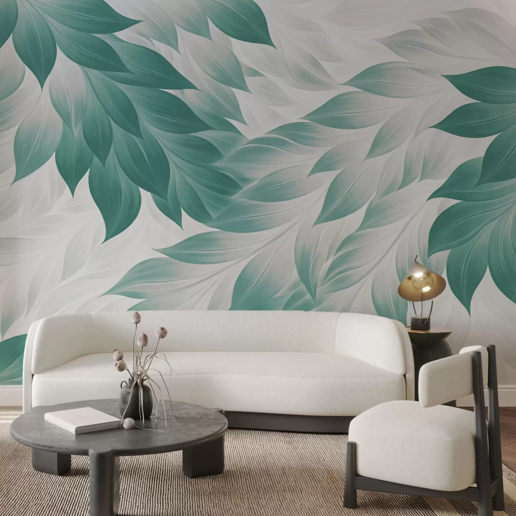 Wall Mural Photo Wallpaper Sharp abstract leaves w05531