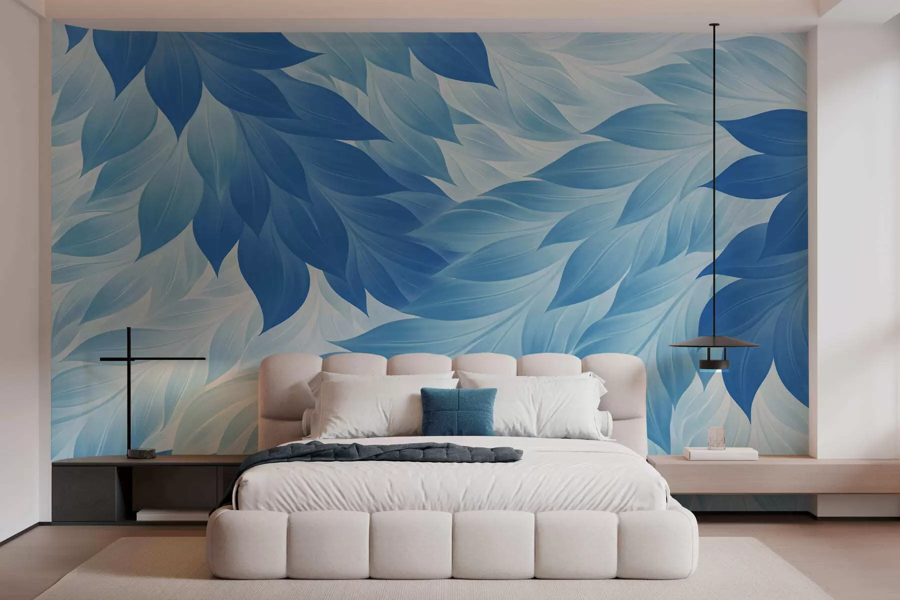 peintures murales Feuilles abstraites aux contours nets w05531v2