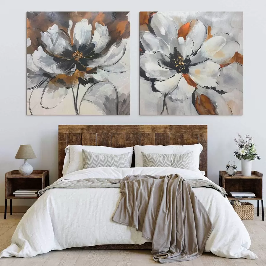wall murals Abstraction with a flower m30389