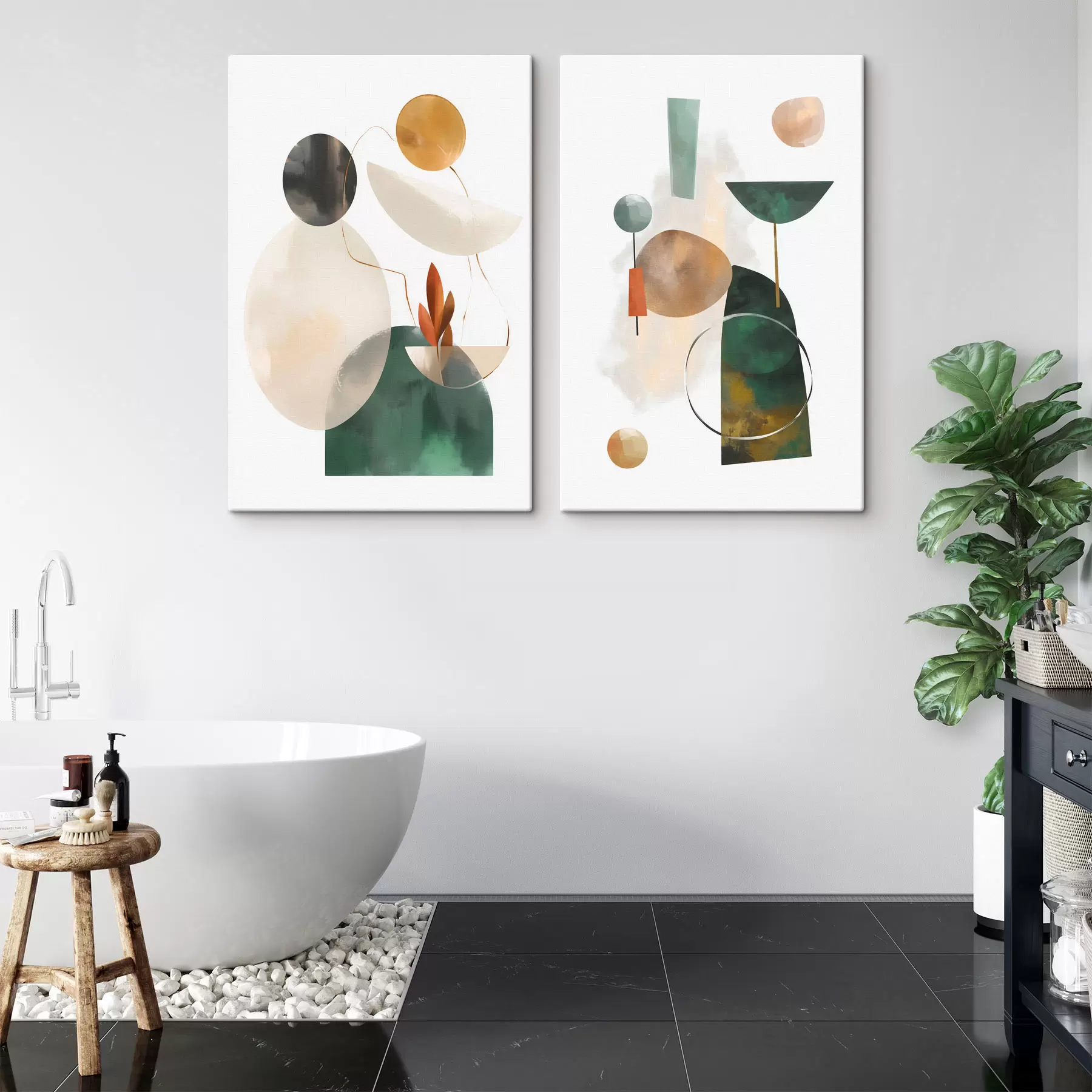 wall murals An abstraction with geometric shapes m30393