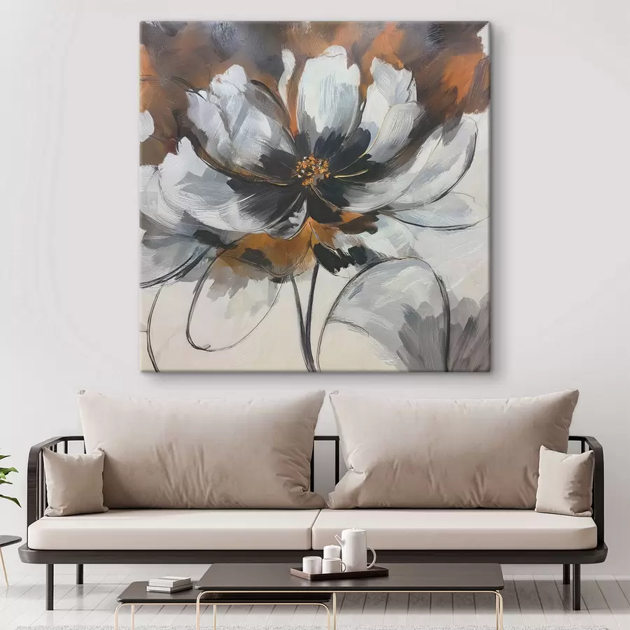 murales Abstracción con una flor s48696