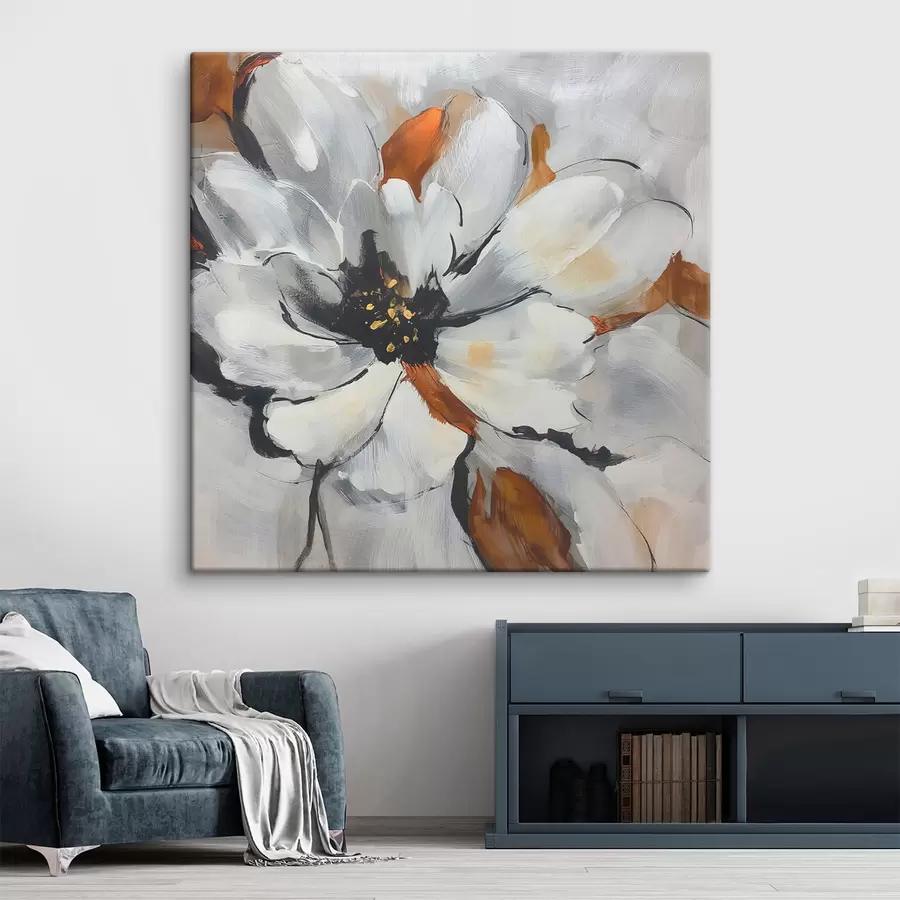 wall murals Abstraction with a flower s48697