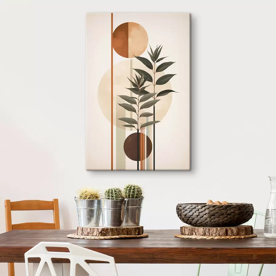 Wall Mural Photo Wallpaper Abstract plants with circles and lines s48928