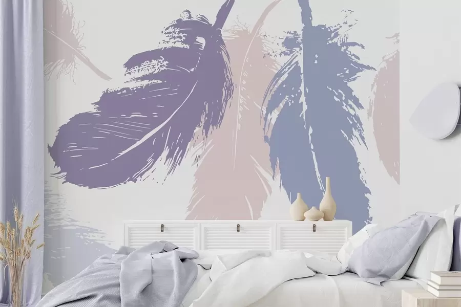 wall murals Feathers w05549v2