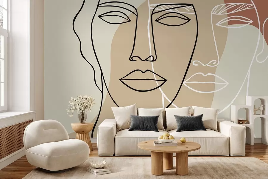 murales Caras abstractas w05550v1