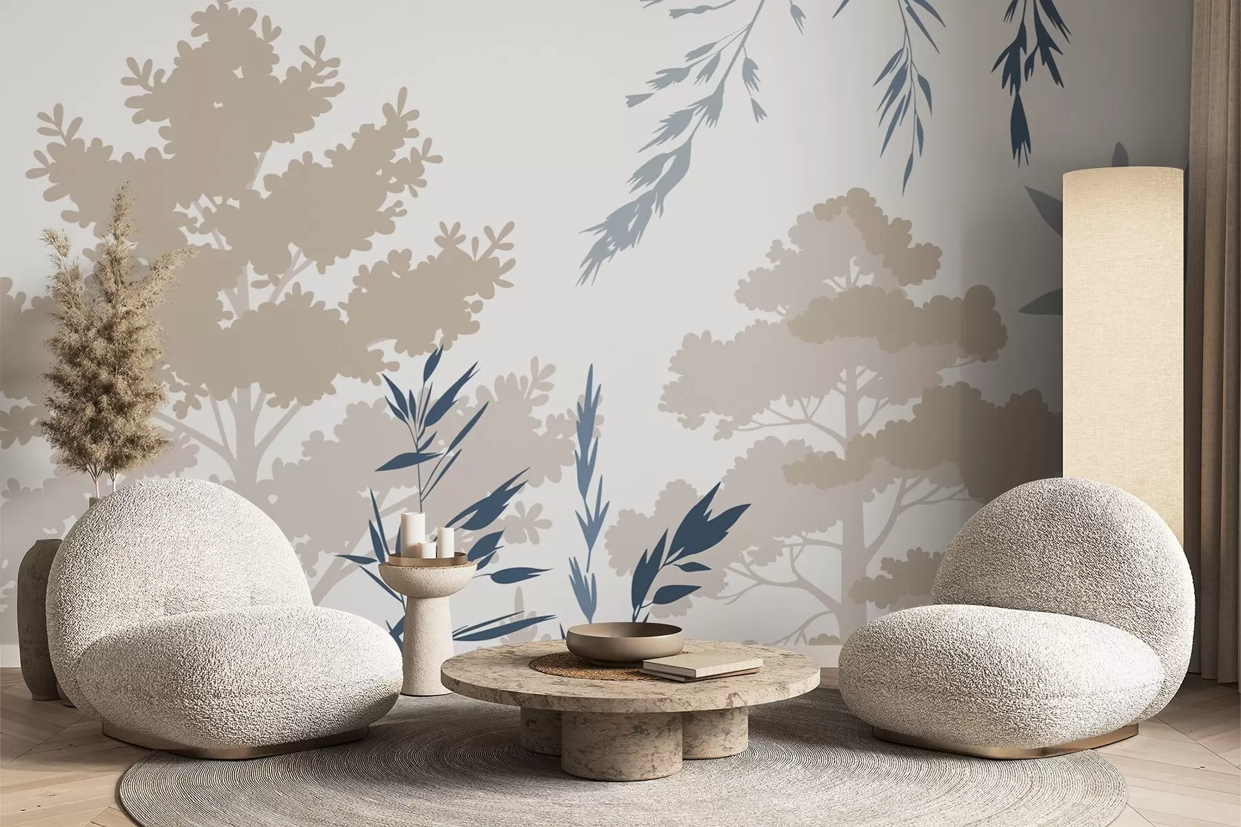 wall murals Trees and grasses w05551