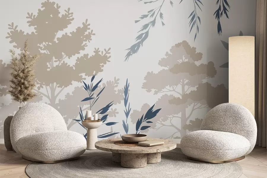 peintures murales Arbres et herbes w05551