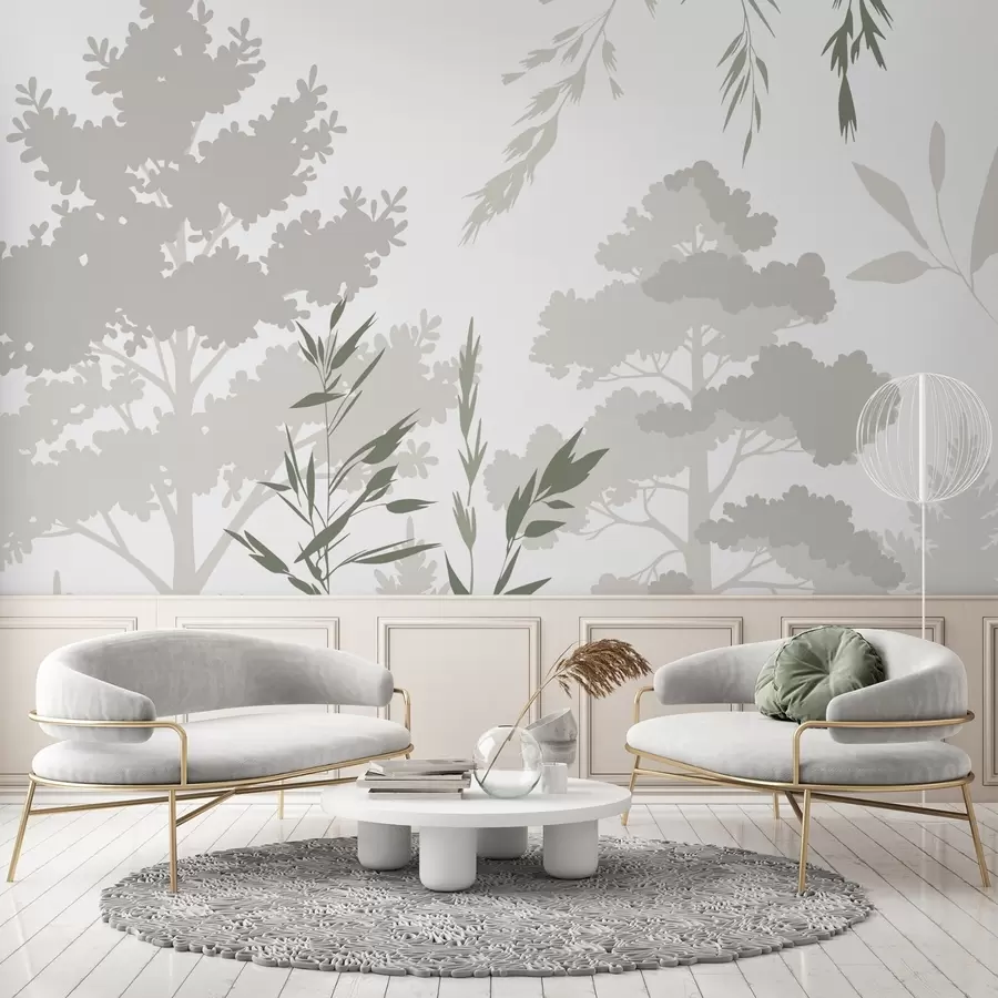 wall murals Trees and grasses w05551v1