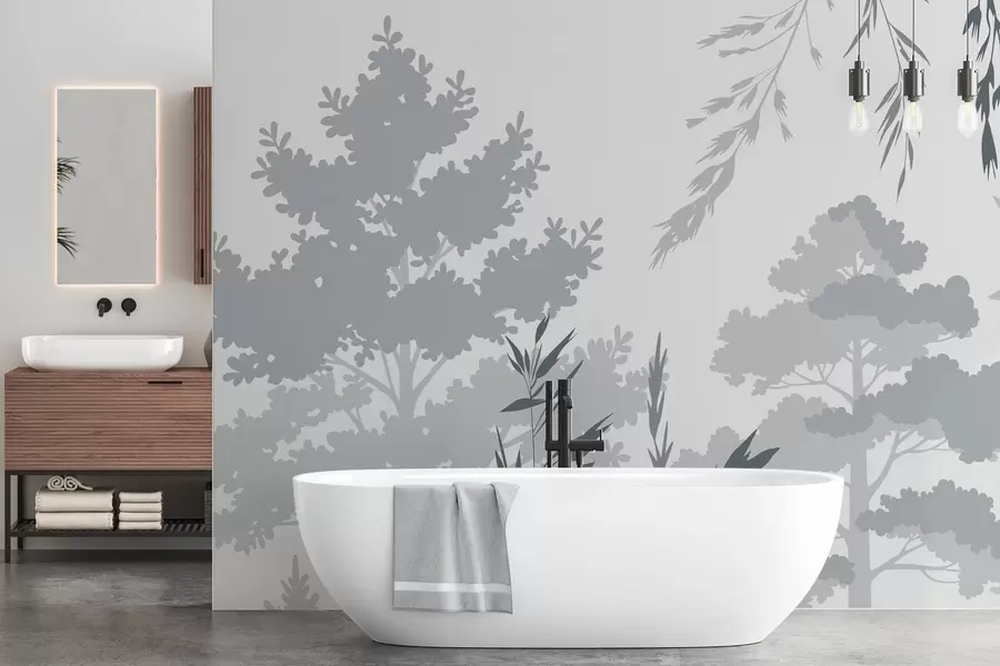 Wall Mural Photo Wallpaper Trees and grasses w05551v2