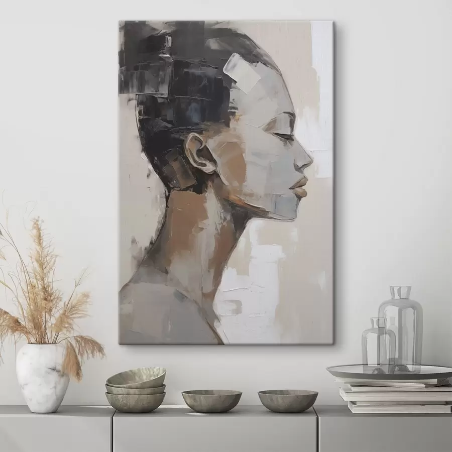 murales Imitación de un retrato femenino pintado s48975