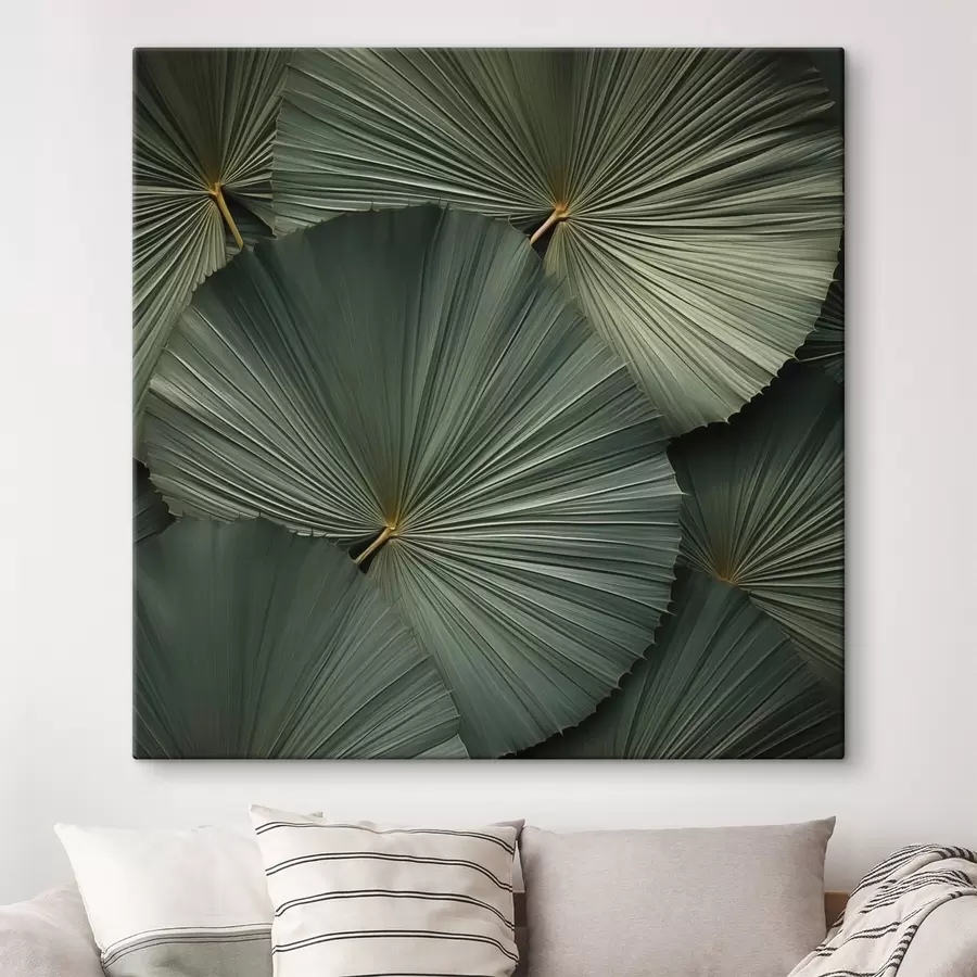 wall murals Fan palm leaves s48977