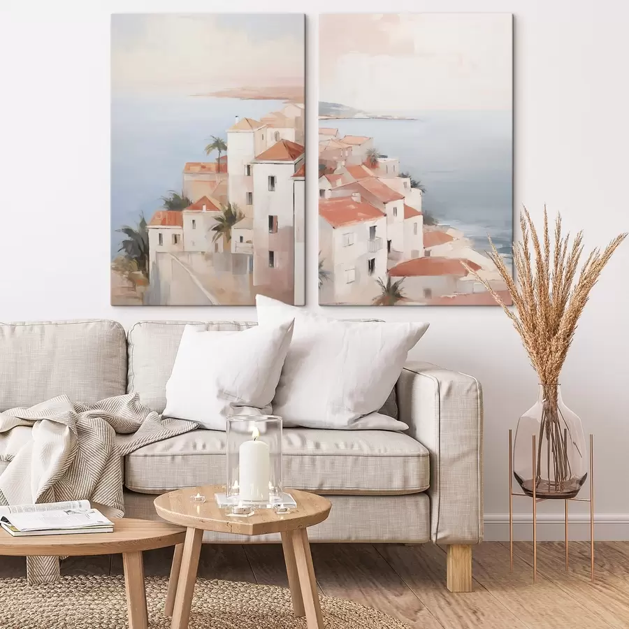 wall murals Landscape of a city by the sea m30406