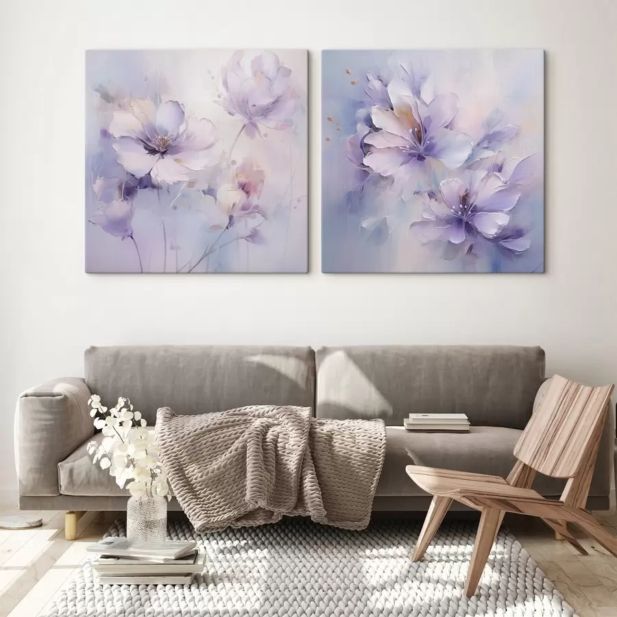 Wall Mural Photo Wallpaper Stylized flowers imitation of painting m30414