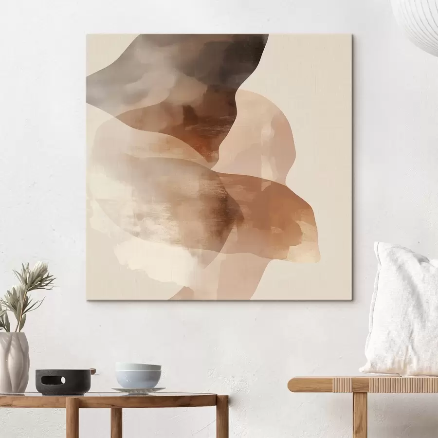 murales Composición abstracta en cálidos tonos marrón-beige s48835