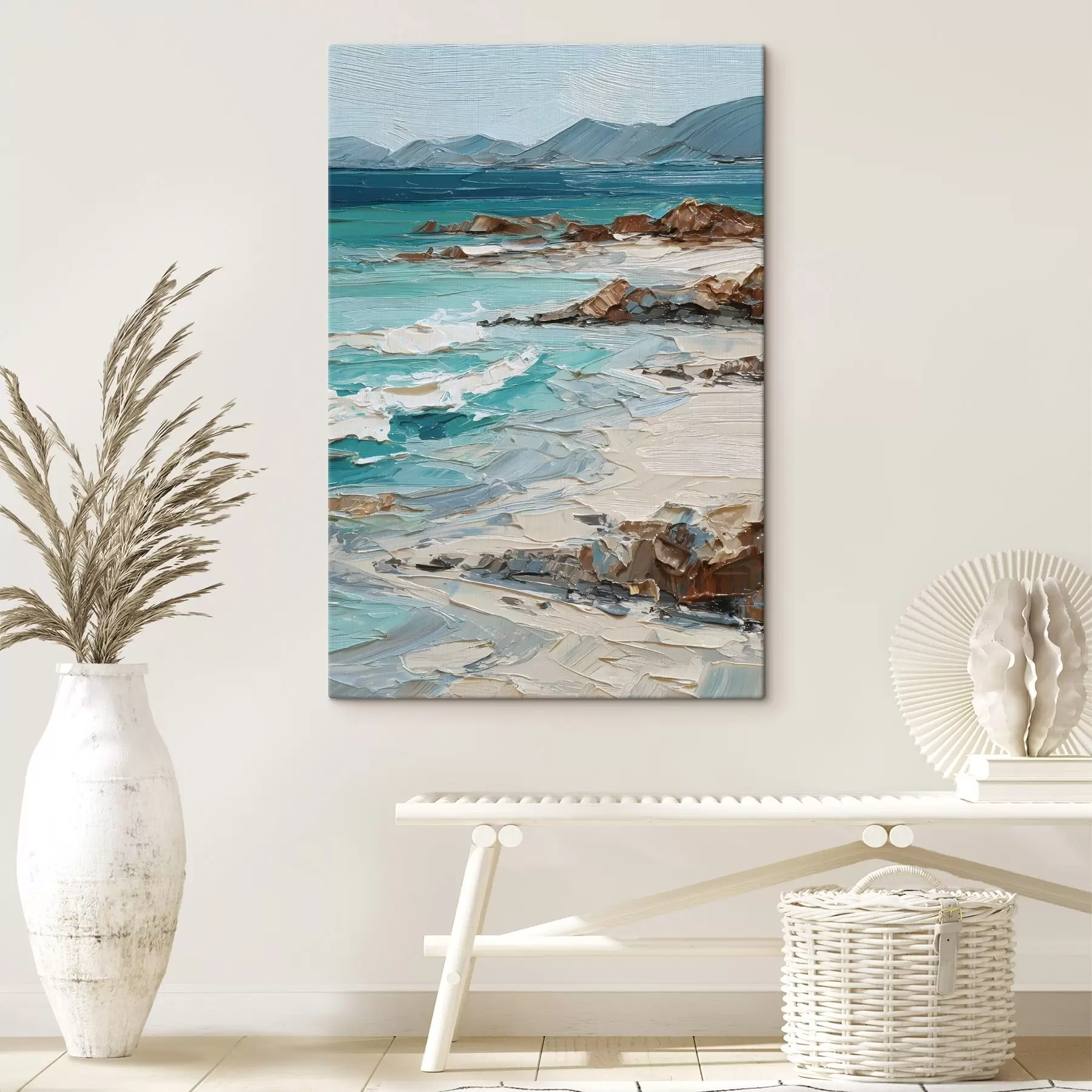 wall murals seascape with cliffs s48996