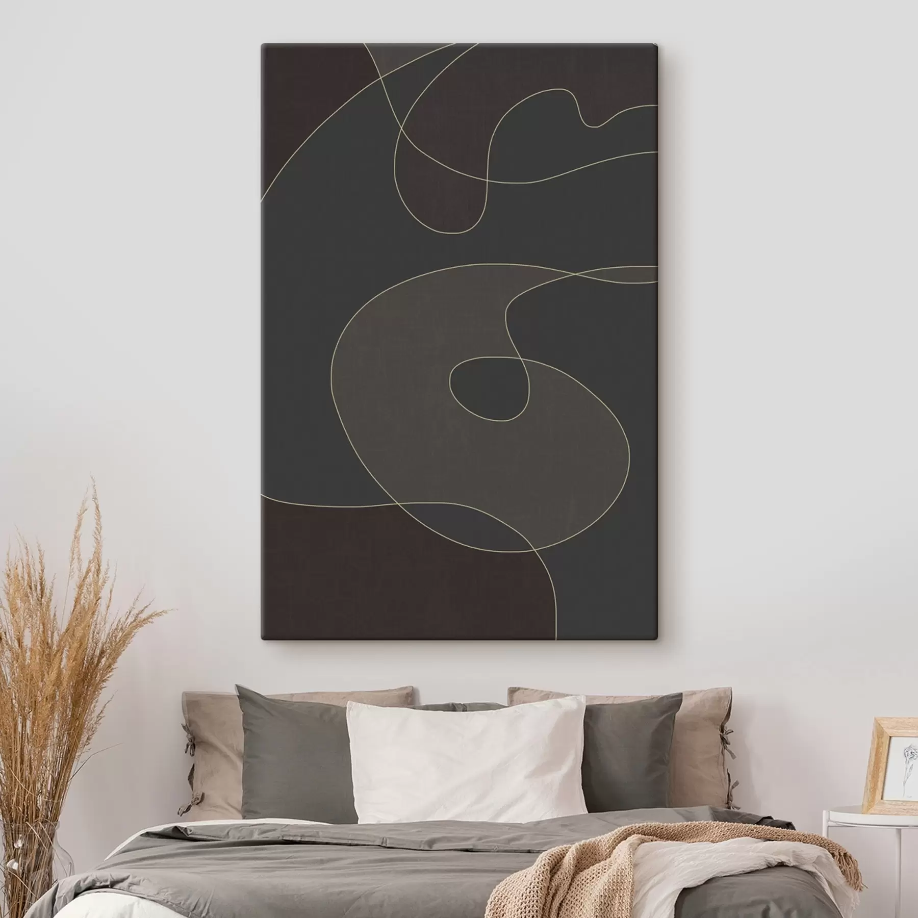 wall murals textural abstraction in dark tones s48998