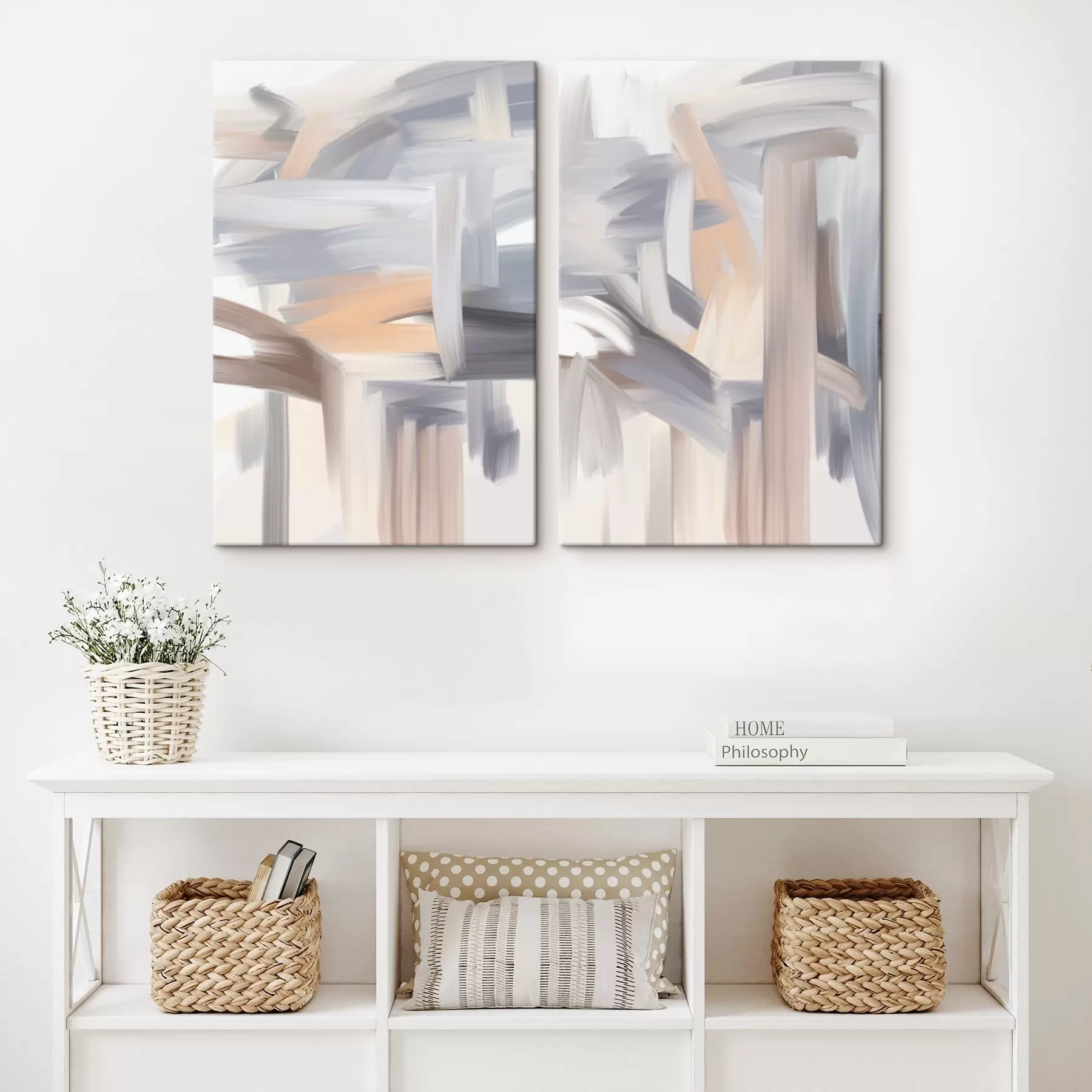 wall murals an abstract painting in light colours m30434