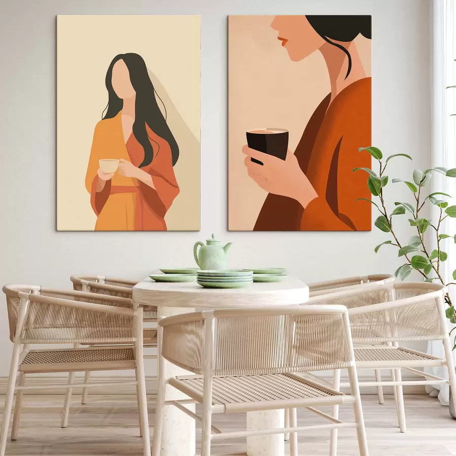 murales Mujer con taza m30420