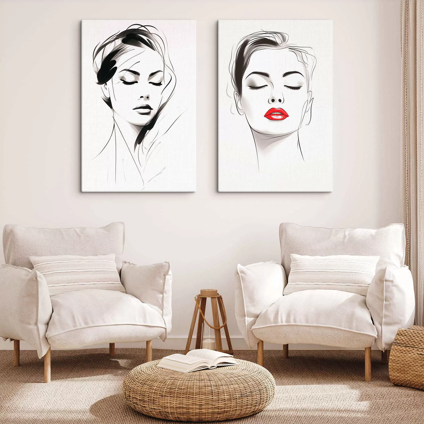 wall murals Line Portrait m30422