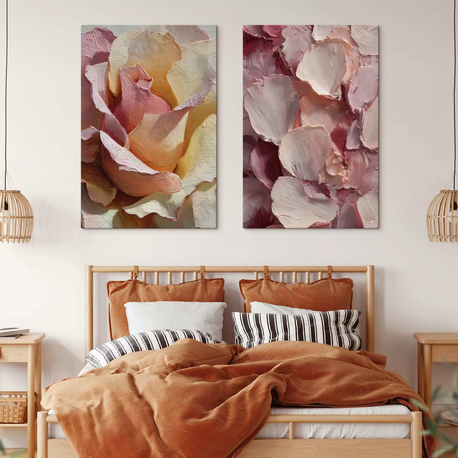 wall murals Textured Flowers m30424
