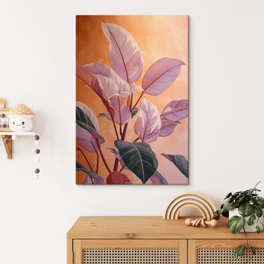 murales Planta de hojas tropicales s49009