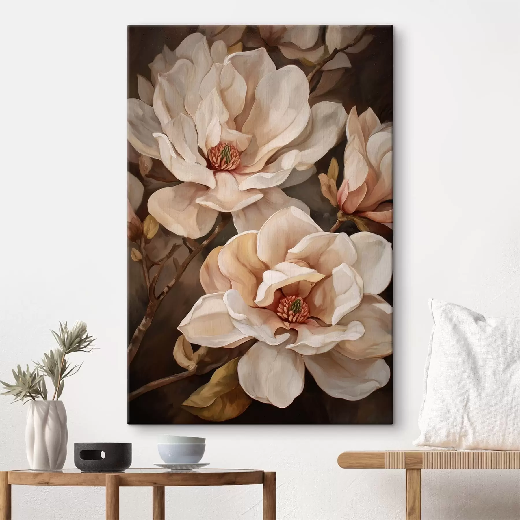 wall murals Magnolia Flower Branch s49015