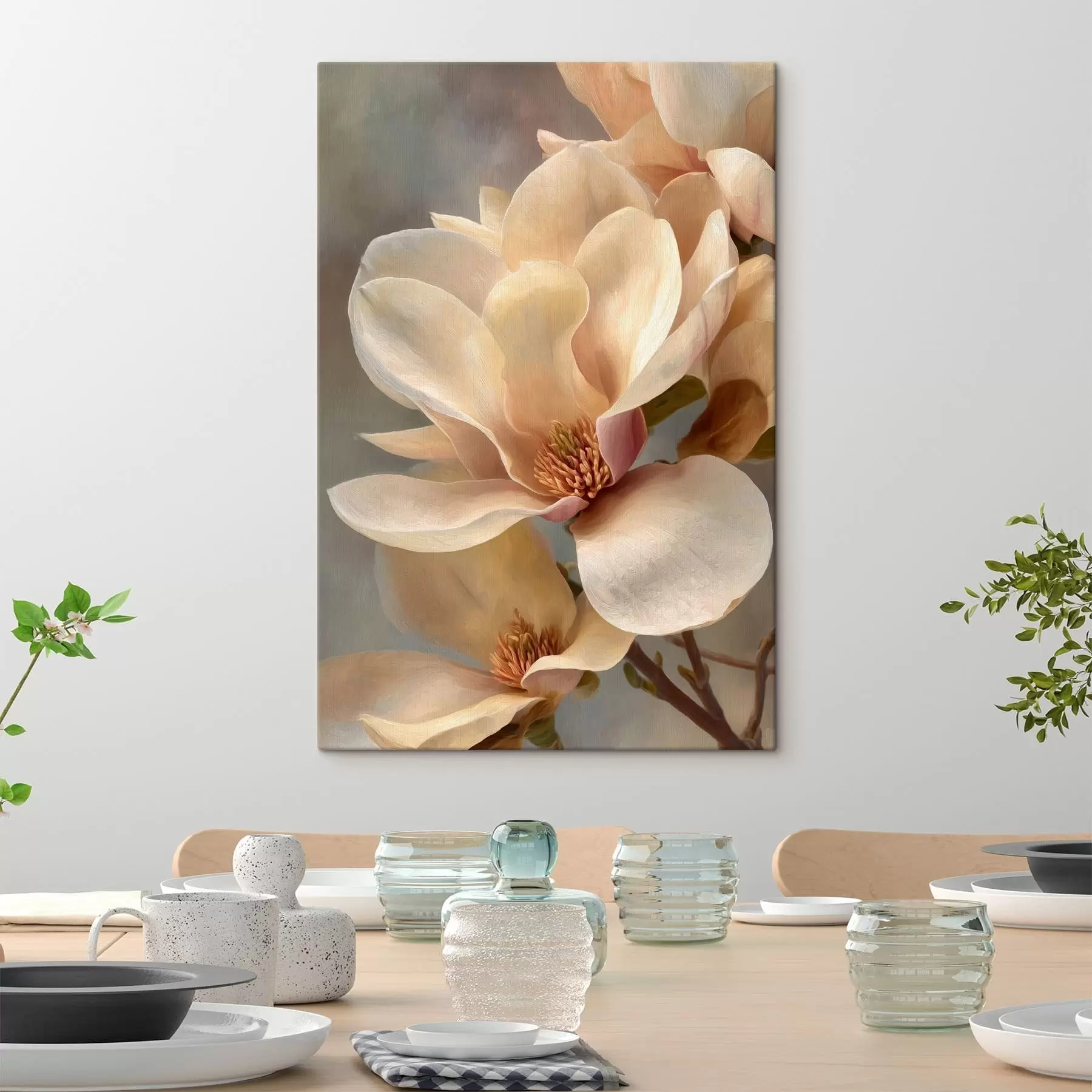 murales Primer plano de una flor de magnolia s49016