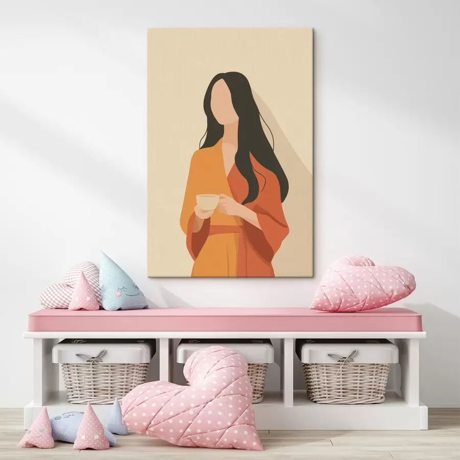 murales Retrato de una mujer minimalista s49020