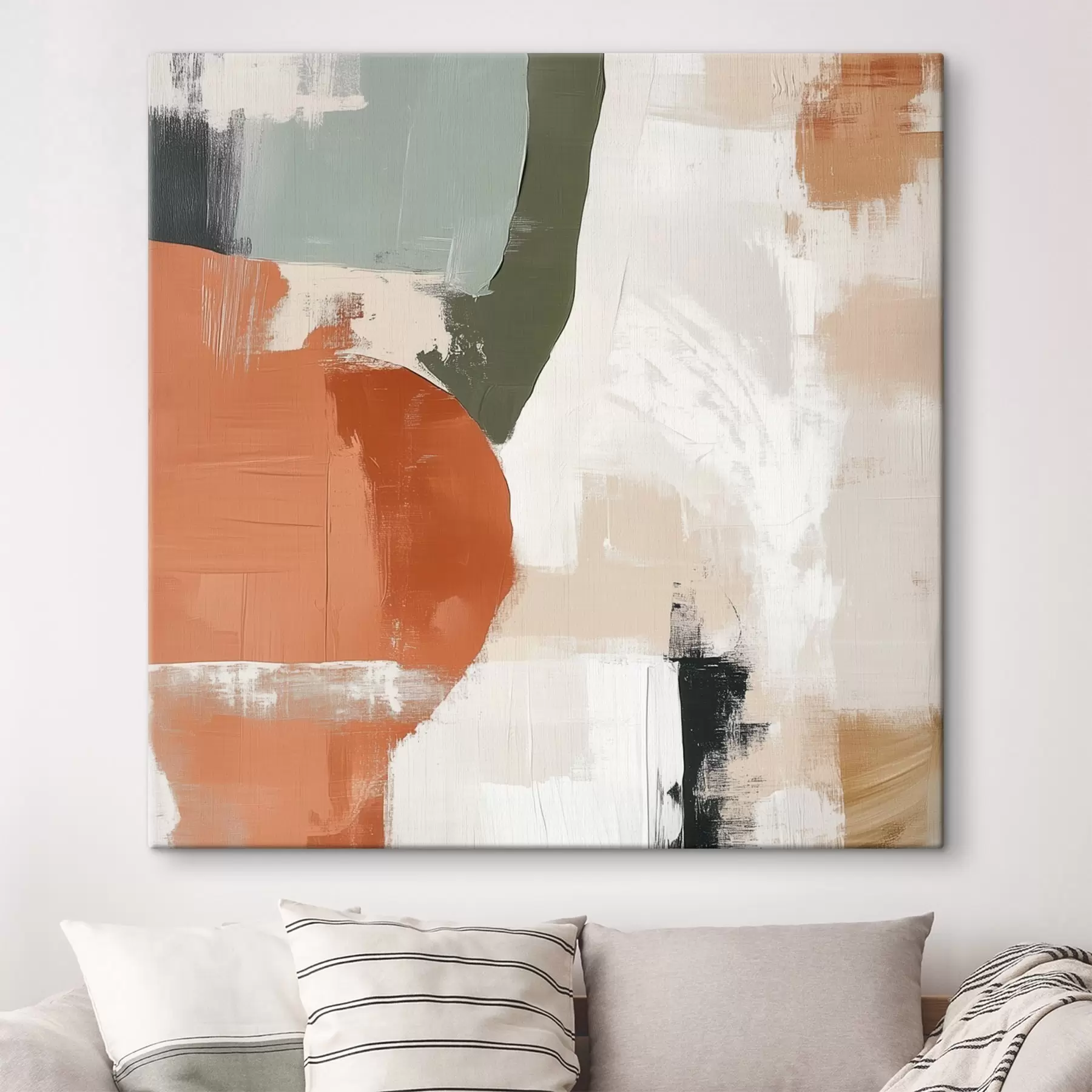 wall murals Combination of geometric shapes and free lines in a contemporary abstract style s48868