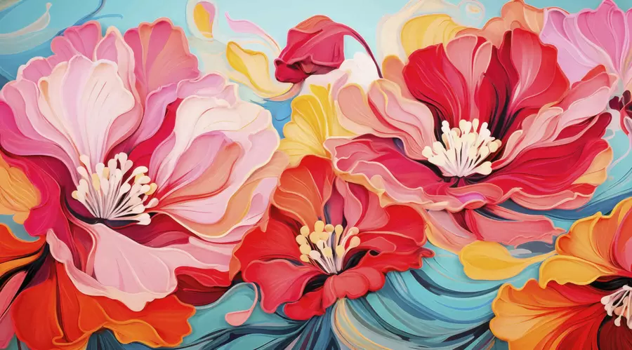 Wall Mural Photo Wallpaper Fantasy Flowers w05574