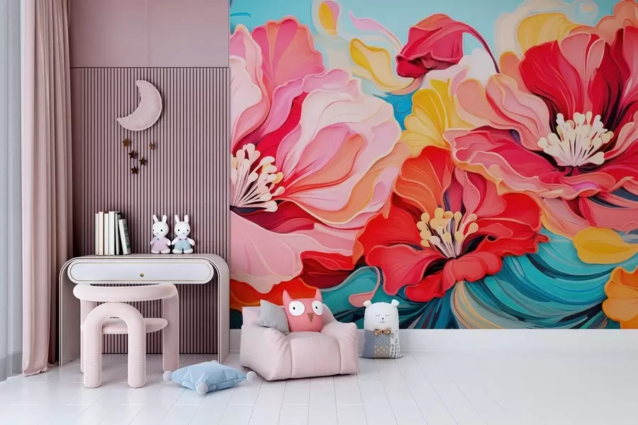 murales Flores de fantasía w05574
