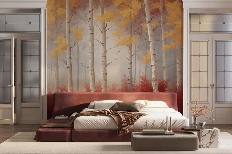 wall murals Autumn in mist w05577