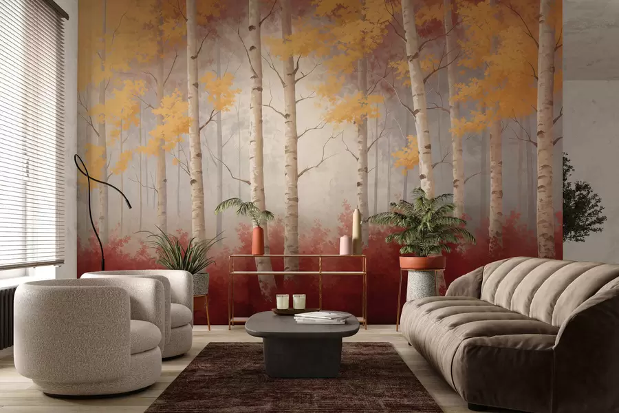 Wall Mural Photo Wallpaper Autumn in mist w05577