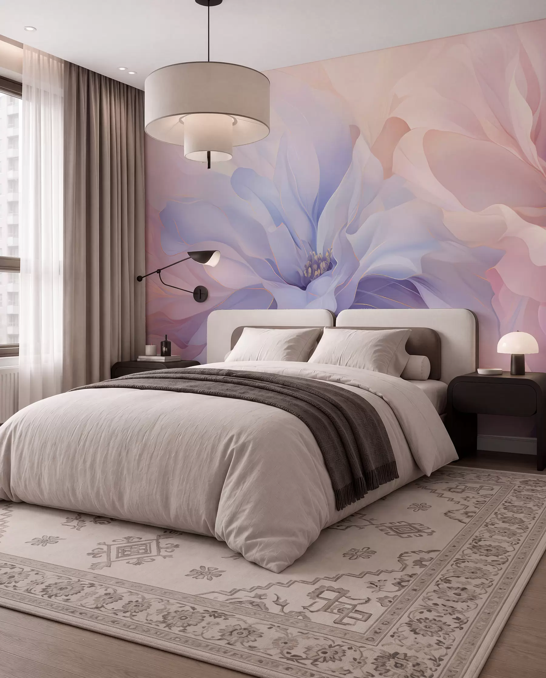 wall murals Petals in Pastel w05580