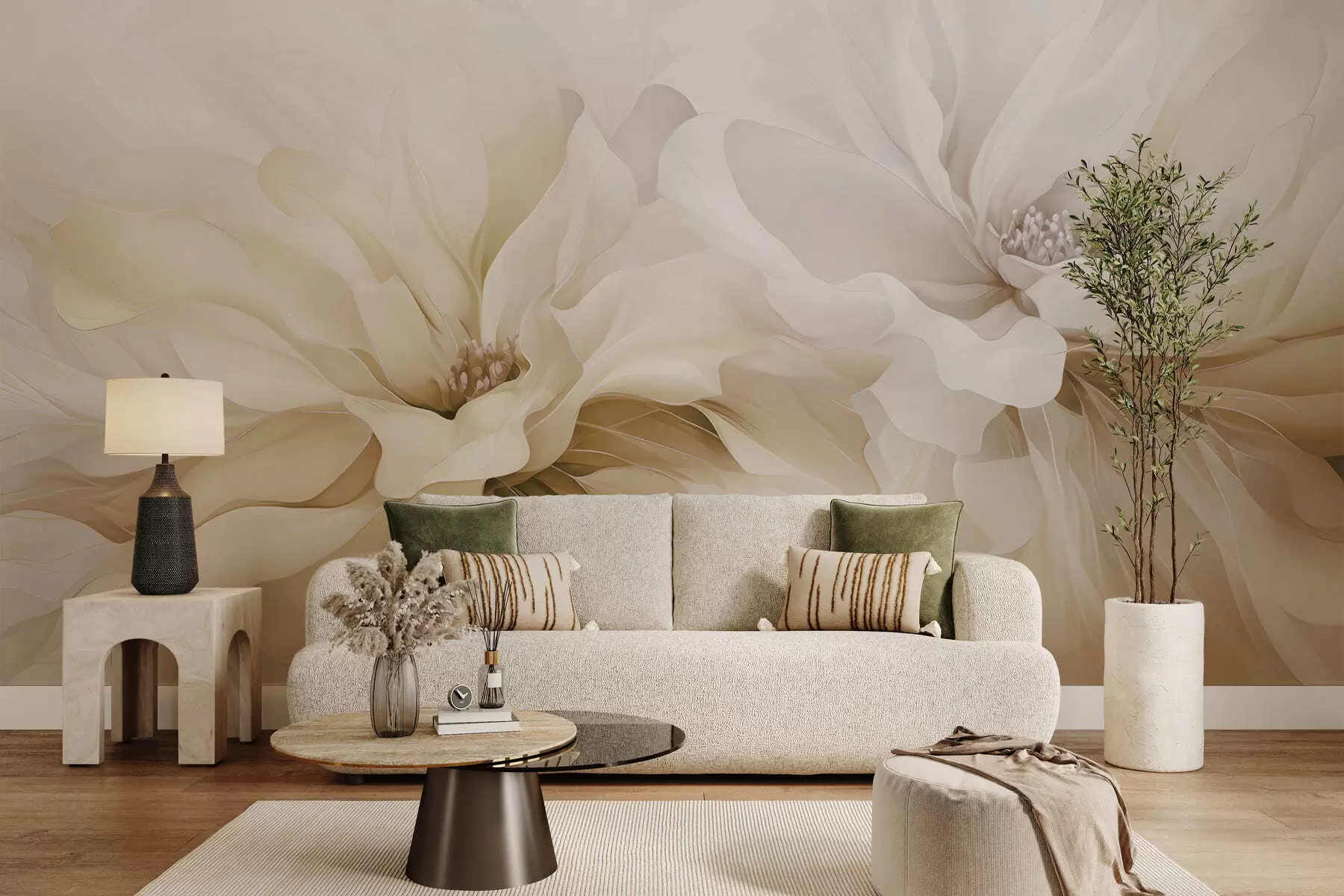 wall murals Airy Petals w05580v1